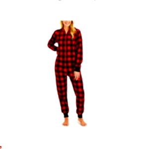 Women's 1-Pc Red Check Family Pajamas